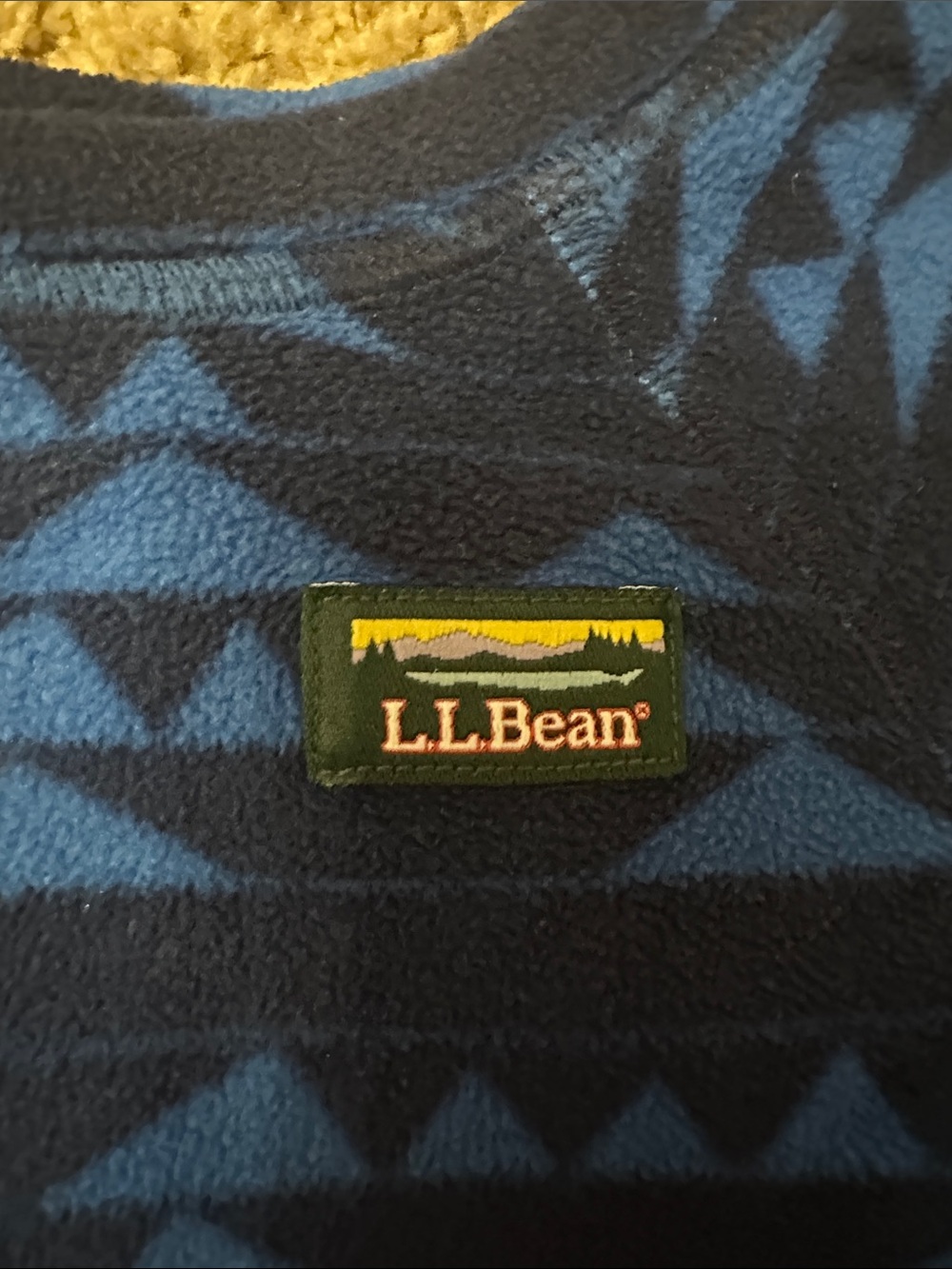 Blue Geo-Pattern Kids Fleece Base Layer Set - Picture 3 of 5